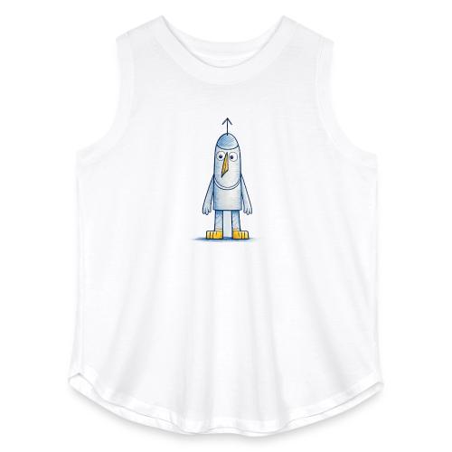 Funny Doodle Bird Character - Women's Curvy Relaxed Tank Top