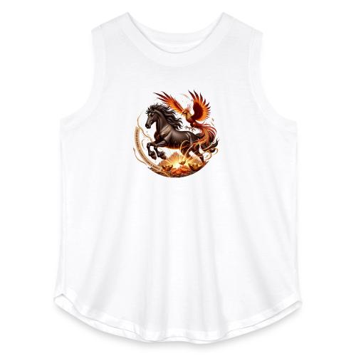 Year of the Horse Phoenix T Shirt, Lunar NY Gift - Women's Curvy Relaxed Tank Top