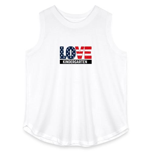 Love Kindergarten Patriotic Graduation - Women's Curvy Relaxed Tank Top