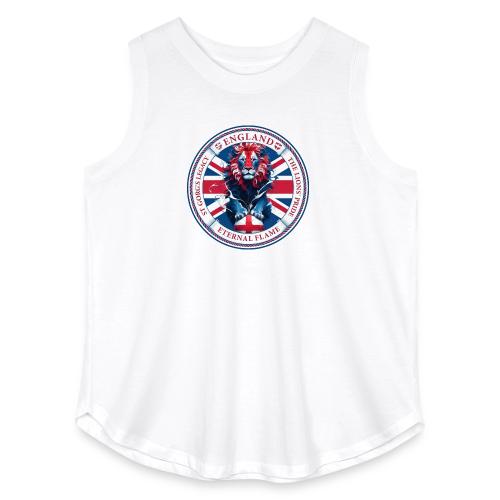 England Lion Emblem T Shirt, Flag Pride Gift - Women's Curvy Relaxed Tank Top