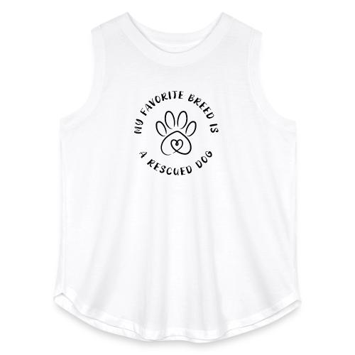 Favorite breed? Rescued dog! - Women's Curvy Relaxed Tank Top
