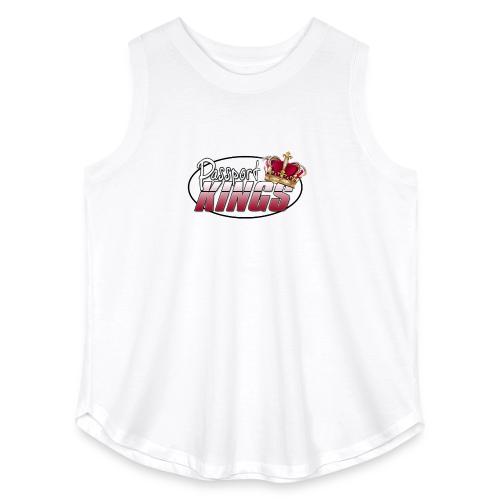 Passportkings white shirt design - Women's Curvy Relaxed Tank Top