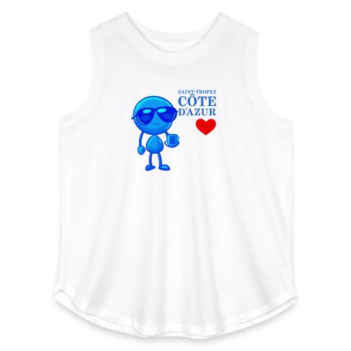 Smoon City_Saint Tropez Côte d'Azur - Women's Curvy Relaxed Tank Top