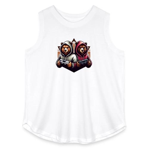 2 grizzlies gamer bears - Women's Curvy Relaxed Tank Top