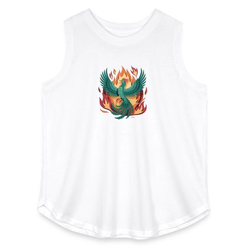 Phoenix Rising Mythical Fire Bird Fantasy Design - Women's Curvy Relaxed Tank Top