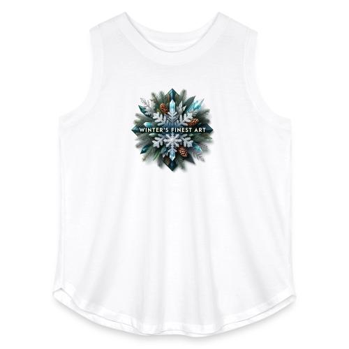 Intricate Frozen Evergreen T-Shirt - Women's Curvy Relaxed Tank Top