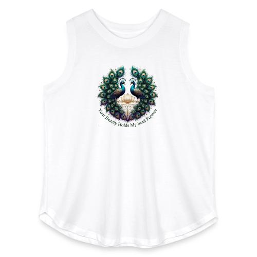 Your Beauty Holds My Soul Peacock Gifts T-Shirt - Women's Curvy Relaxed Tank Top