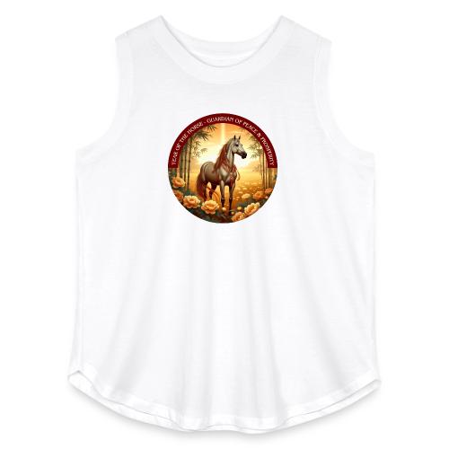 Year of the Horse Guardian T Shirt, Lunar New Year - Women's Curvy Relaxed Tank Top
