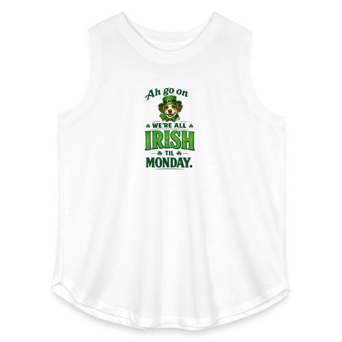 St. Patrick’s Day Dog T-Shirt – We’re All Irish - Women's Curvy Relaxed Tank Top