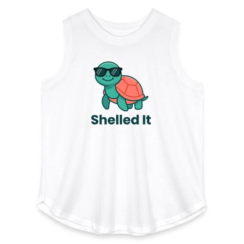 Funny Turtle Sunglasses Shelled It Cute Gift - Women's Curvy Relaxed Tank Top