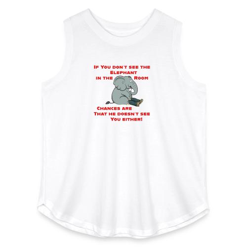 Elephant in the Room Meme - Women's Curvy Relaxed Tank Top