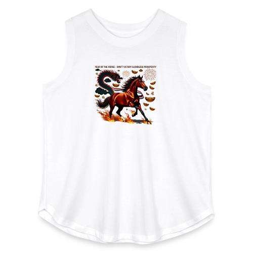 Year of the Horse Victory T Shirt, Lunar New Year - Women's Curvy Relaxed Tank Top