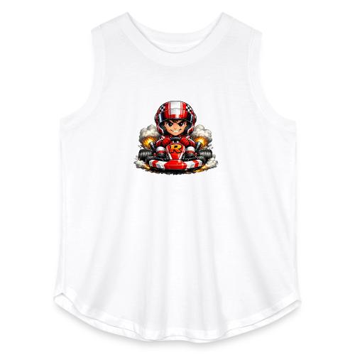 Carcadelogoracerfront - Women's Curvy Relaxed Tank Top