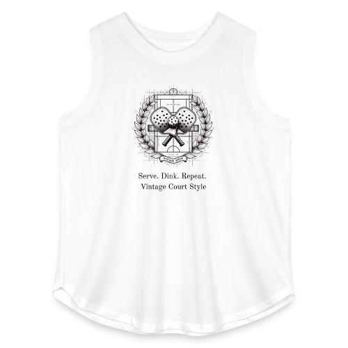 Vintage Pickleball T-Shirt, Mug, & Poster - Women's Curvy Relaxed Tank Top
