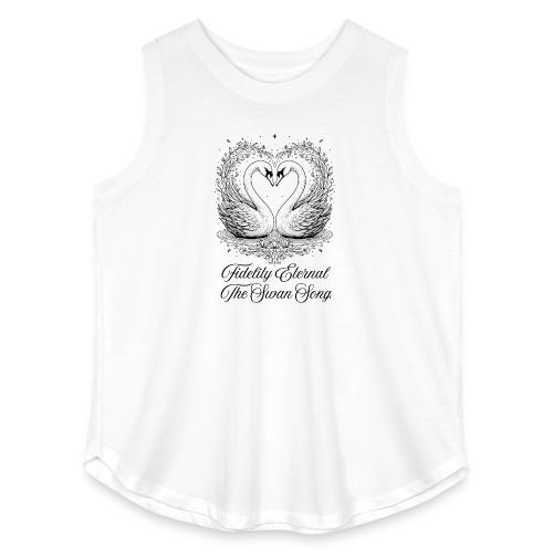 Poetic Swan T-Shirt - Women's Curvy Relaxed Tank Top