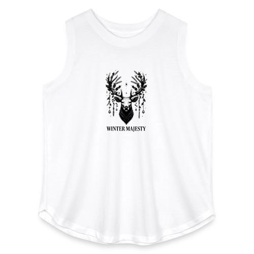 Majestic Reindeer T-Shirt, Poster, & Mug - Women's Curvy Relaxed Tank Top