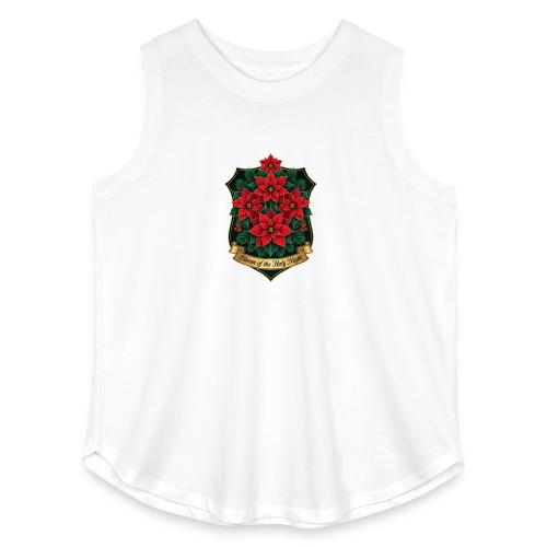 Poinsettia Crest T-Shirt - Women's Curvy Relaxed Tank Top