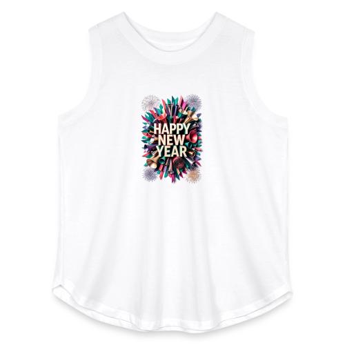 New Year's Party Horn T-Shirt - Women's Curvy Relaxed Tank Top