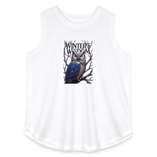 Crystalized Forest Owl T-Shirt - Women's Curvy Relaxed Tank Top