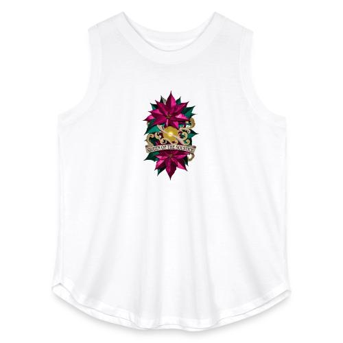 Queen of the Solstice Poinsettia T-Shirt - Women's Curvy Relaxed Tank Top