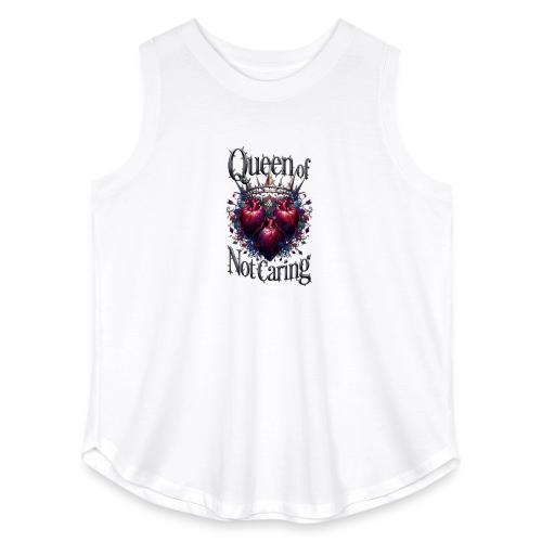 Queen of Not Caring T-Shirt - Women's Curvy Relaxed Tank Top