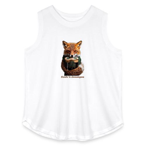 Sly Emerald Fox Toast T-Shirt - Women's Curvy Relaxed Tank Top