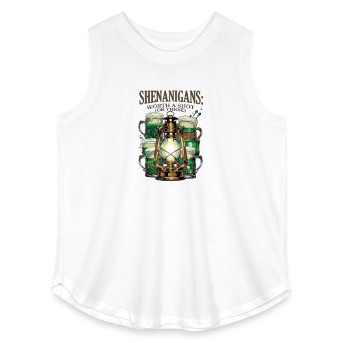 Worth a Shot Lantern Toast Graphic Tee - Women's Curvy Relaxed Tank Top