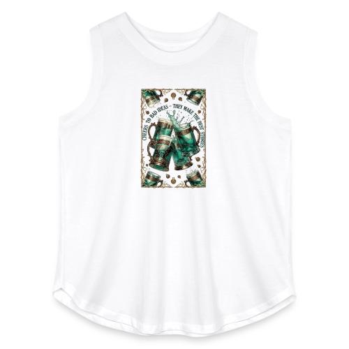Cheers to Bad Ideas Tankards Graphic Tee - Women's Curvy Relaxed Tank Top