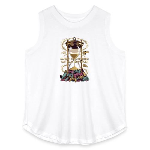 Screen Time Referee T Shirt, Fair Play Enforcer - Women's Curvy Relaxed Tank Top
