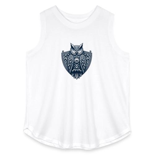 Night Watch Owl T Shirt, Sarcastic Dad Gift - Women's Curvy Relaxed Tank Top