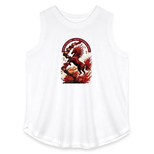 Year of the Horse Rise T Shirt,Lunar New Year Gift - Women's Curvy Relaxed Tank Top