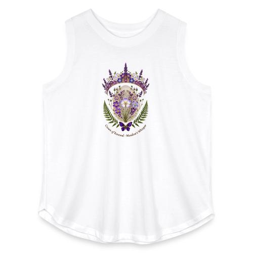 Spring Meadow Crown Tee, Cottagecore Renewal Gift - Women's Curvy Relaxed Tank Top