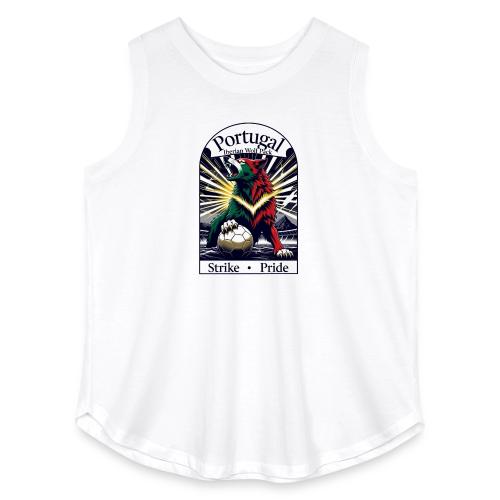 Portugal Iberian Wolf Soccer T Shirt, Pride Gift - Women's Curvy Relaxed Tank Top