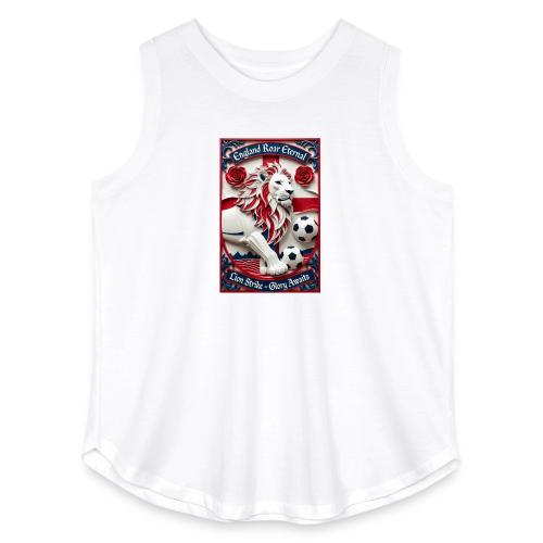England Lion Soccer T Shirt, Football Pride Gift - Women's Curvy Relaxed Tank Top