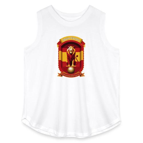 Spain Lion Victory T-Shirt, Flag Pride Crest Gift - Women's Curvy Relaxed Tank Top