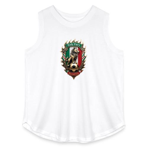 Italy Wolf Fury T-Shirt, Italian Flag Pride Gift - Women's Curvy Relaxed Tank Top