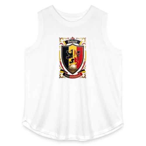 Belgium Lion Crest T-Shirt, Belgian Flag Gift - Women's Curvy Relaxed Tank Top