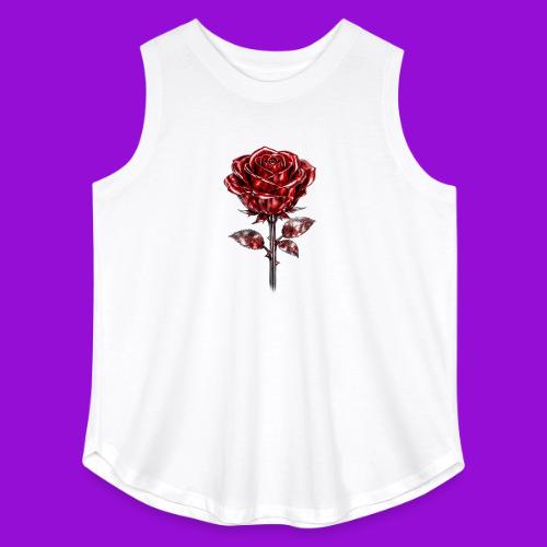2 Set - Silver and Gold Roses - Women's Curvy Relaxed Tank Top