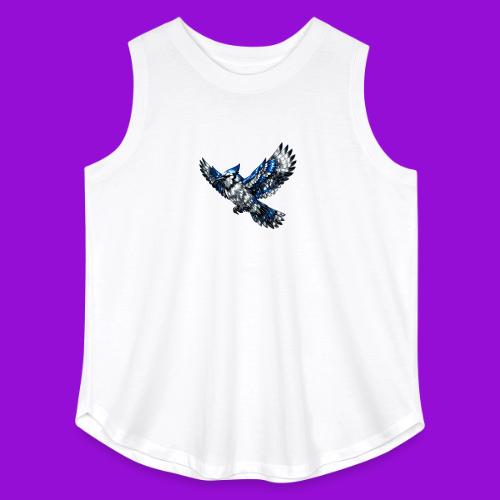 Silver Blue Jay in Flight - Women's Curvy Relaxed Tank Top