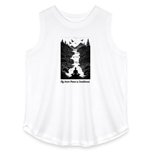 Conditional Inner Peace T-Shirt | Minimalist Zen - Women's Curvy Relaxed Tank Top