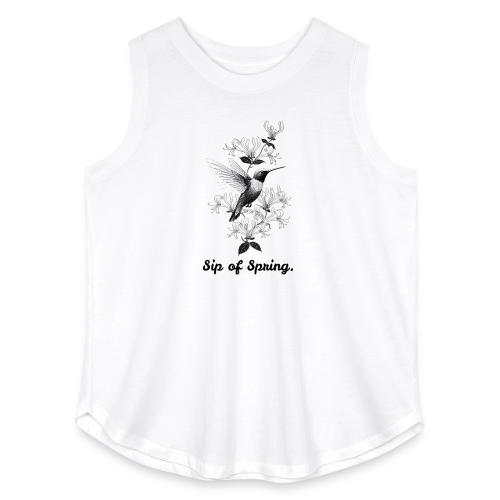 Hummingbird T-Shirt, Honeysuckle Vine - Women's Curvy Relaxed Tank Top