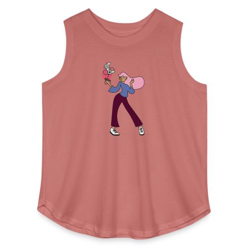 e girl - Women's Curvy Relaxed Tank Top