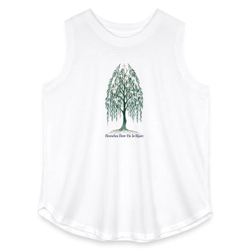 Easter Branches Bow Willow T Shirt, Easter Gift - Women's Curvy Relaxed Tank Top
