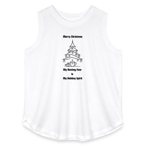 My Resting Face Is My Christmas Spirit T-Shirt - Women's Curvy Relaxed Tank Top