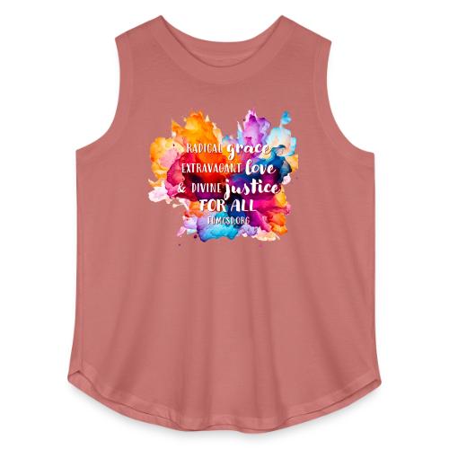 Grace Love Justice Color Splash - Women's Curvy Relaxed Tank Top