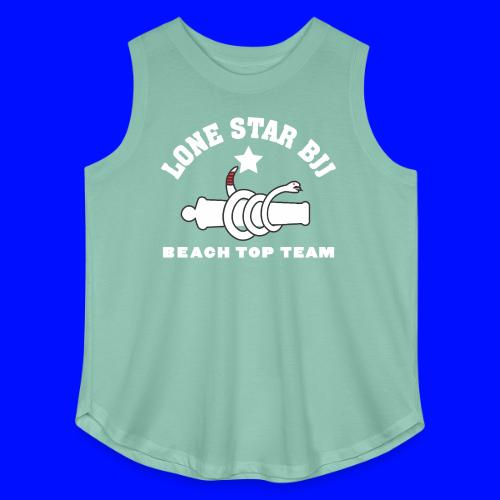 BEACH TOP TEAM - Lone Star Brazilian BJJ - White - Women's Curvy Relaxed Tank Top