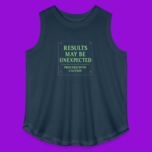 Results May Be Unexpected - Neon Green - Women's Curvy Relaxed Tank Top