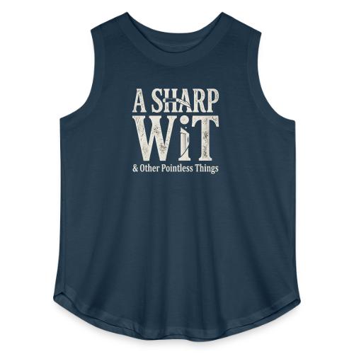 A Sharp Wit & Other Pointless Things - Knife Pun - Women's Curvy Relaxed Tank Top