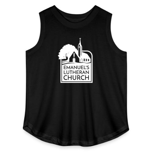 Single Vertical white2 - Women's Curvy Relaxed Tank Top