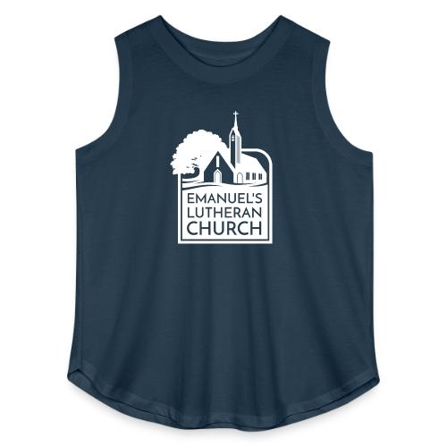 Single Vertical white2 - Women's Curvy Relaxed Tank Top